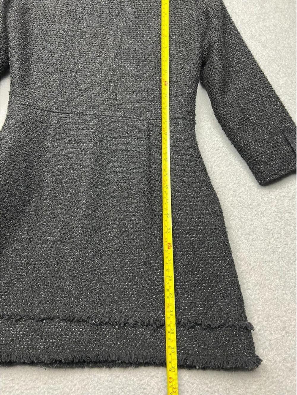 Zara Tweed Double Breasted Blazer Tuxedo Mini Dress S Preppy Academia Old Money - Picture 3 of 14